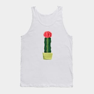 Cactus Flower Illustration Tank Top